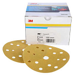 3M 448190 Hookit 255 P600 15T Шлифовальный диск 100 единицы  Green 150 mm