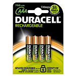 Duracell 38725 1x4 R3 AAA 750mAh Аккумуляторы Черный Black / Bronze