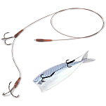 Quantum fishing 4274001 Mr Pike Bottom Rig Leader Крюк Серый Grey 4 