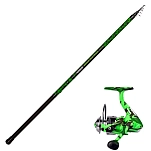 Garbolino gotrj8018300-4+gotrj7080101fd Комбо Болоньезе Jungle Tele+Jungle FD 1000 Black / Camo 180x15x15 3 m