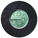 Метеостанция цифровая беспроводная Barigo 574 Ø195x95мм 30мм отделка из сланцевого камня