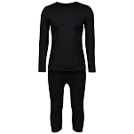 Lenz 285-Black-XXL/XXXL Комплект термобелья с длинным рукавом Merino Черный Black 2XL-3XL