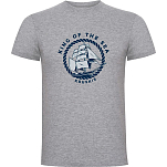 Kruskis CA65500158C064 Футболка с коротким рукавом King Of The Sea Серый Heather Grey S