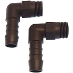 Goldenship GS30126 Полиамида 3/4´´ 90º Мужской шланг Адаптер Черный Black 19 mm 