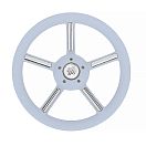 Купить Рулевое колесо Ultraflex V56SB/CH 21408D Ø350x95мм рукоятка из светло-синего полиуретана с хромированными вставками 7ft.ru в интернет магазине Семь Футов