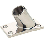 Seachoice 50-37891 Rectangular Базовая опора для перил Серебристый Stainless Steel 60 Degree 