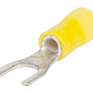 Вилочный кабельный наконечник / желтый / 2,5 - 6 мм² / Диаметр проушины: M6