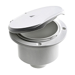 Встраиваемый бокс для судового душа/смесителя Classic Evo Ø95мм с крышкой из белого пластика с боковым вырезом, Osculati 15.900.14