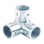 Lalizas 98087 3 Way AISI 316 Угловой фитинг Серебристый Silver 22 mm 