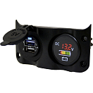 Купить Talamex 14576015 Switchpanel Add On с двойным USB И Цифровой вольтметр/индикатор заряда батареи Бесцветный Black 7ft.ru в интернет магазине Семь Футов
