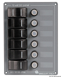 Электрический щиток влагозащищенный IP56 с 6 выключателями 12В 15А 171x135 мм, Osculati 14.845.06