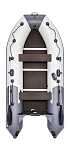 Надувная лодка ПВХ, Ривьера Компакт 3400 СК Комби, светло-серый/графит 4603725300583