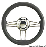 SS+polyurethane steering wheel grey 350 mm, 45.172.35