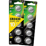 Gp batteries GD101 Cr2430 3V Кнопка Батарея 10 единицы Бесцветный Multicolor
