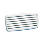 Решетка вентиляционная/воздухозаборник 201x101мм из белого АБС-пластика, Osculati 53.273.91