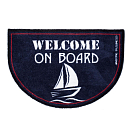 Купить Дверной коврик Marine Business Welcome 41262 750x500мм нескользящий полукруглый из синего полиамида 7ft.ru в интернет магазине Семь Футов