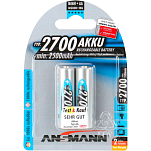 Ansmann 5030852 2700 Mignon AA 2500mAh 1x2 2700 Mignon AA 2500mAh Аккумуляторы Серебристый Silver