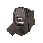 Двойная розетка USB для зарядки мобильных устройств AAA Worldwide 10120 6 - 30В 3,1А с защитной крышкой