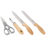 Outwell 651237 Chena Набор ножей с овощечисткой и ножницами Brown