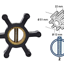 653-0001P Рабочее колесо / неопрен / 6 лопастей / тип 2