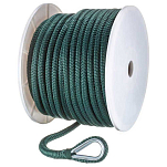 Seachoice 50-42271 Nylon Анкерная веревка с двойной оплеткой 45.7 m Черный Forest Green 1/2´´ 