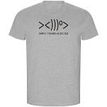 Kruskis CA66900558S008 Футболка с коротким рукавом Simply Fishing Addicted ECO Серый Heather Grey 2XL