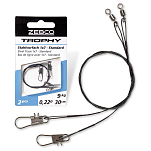 Zebco 2371109 Trophy Steel Trace 1x7 Standard Стальная Линия 9кг Черный Silver 50 cm 