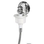 Палубный душ Classic Evo с лейкой Mizar шлангом 4м из нерж.стали и крышкой из хромированного пластика горизонтального монтажа, Osculati 15.150.07