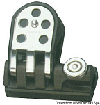 Каретка из анодированного алюминия с кнопочным стопором-защелкой для тросов до 14 мм, Osculati 61.592.01