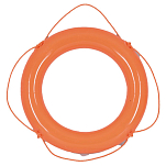 Talamex 20107011 Спасательный круг PVC 60 cm Без полосы Оранжевый Orange