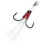 Mustad J-ASSIST6-CL-6-2 Micro Worm Double Jigging Вспомогательный крючок Бесцветный Clear 6 