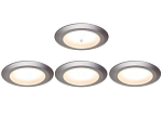 PREBIT 24674007 EB12-2.0 Встраиваемые светодиодные светильники / матовый хром / комплект из 4 шт.
