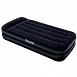 Bestway 92921 Надувная флокированная надувная кровать со встроенным электрическим воздушным насосом Черный Black
