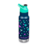 Klean kanteen 1008873 Insulated Kid Classic Бутылка из нержавеющей стали 355ml Ребенок Спорт Крышка Голубой Navy Hearts