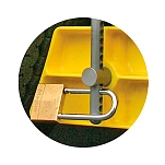 Camco 17-44642 Колесный стопор с замком Золотистый Grey / Yellow