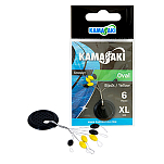 Kamasaki 79006303 Classic Овальные пробки Бесцветный Black / Yellow L