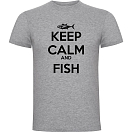 Купить Kruskis CA65500558S086 Футболка с коротким рукавом Keep Calm And Fish Серый Heather Grey 2XL 7ft.ru в интернет магазине Семь Футов