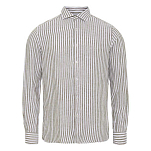 Sea ranch 22-7-285-1088-XXL Рубашка с длинным рукавом Birger Striped Linen Серый White / Sand 2XL