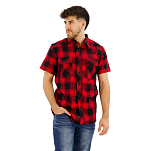 Brandit 4032-41-XL Рубашка с коротким рукавом Check Красный Red / Black XL