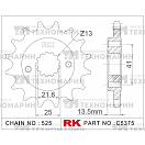 Купить Звезда для мотоцикла ведущая C5375-16 RK Chains 7ft.ru в интернет магазине Семь Футов