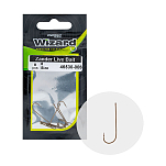 Wizard 46530200 Zander Live Bait Light Крючки С Одним Глазком Бесцветный Black Nickel 2/0