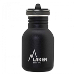 Laken BSF35NE Нержавеющая сталь Basic Flow бутылка 350ml Бесцветный Black