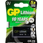 Gp batteries 070CR9VC1 9V CR-V9 Для батарей дымовых извещателей Черный Black