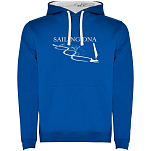 Kruskis SU1067060501S158 Толстовка с капюшоном Sailing DNA Two-Colour Голубой Royal Blue / White 3XL