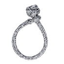 Soft shackle / rope shackle / silver grey/black 33962-bvs