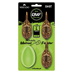 Mikado AMFS-QMF-3L-SET60B Method Shot QMF Set L+Mould Кормушка фидерная прикормочная  Brown 60 g