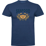 Kruskis CA65500686C066 Футболка с коротким рукавом Seafood Crab Голубой Denim Blue 3XL