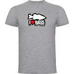 Kruskis CA65500258K037 Футболка с коротким рукавом I Love Bass Серый Heather Grey M