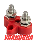 Клемма-штифт двойная, M8, красная (упаковка из 10 шт.) YIS Marine BF412RM8_pkg_10