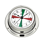 Часы кварцевые секторные Barigo Tempo 683CRFS 110x32мм Ø85мм из хромированной латуни